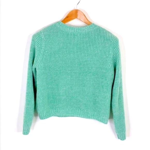 REVOLVE Line and Dot Cropped Delilah Knit Crewneck Sweater Size XS - Picture 4 of 10